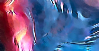 Soyut arkaplanda pürüzlü fırça darbeleri. Fırça boyası. Renkli boya darbeleri. Eşsiz duvar sanatı. Tuvaldeki modern sanat. Renkli çağdaş sanat eserleri. 