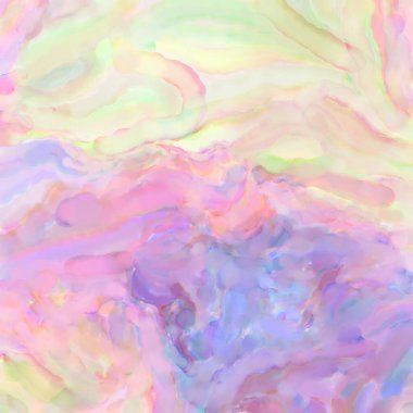 Pastel renklerde suluboya resim. Poster, duvar sanatı, afiş, kart, kitap kapağı ya da ambalaj için rahatlatıcı kompozisyonun yumuşak renkli çizimi. Modern fırça darbeleri resim.