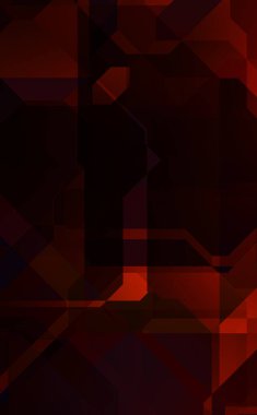 Renkli ve canlı geometrik şekiller katmanları var. Bir teknoloji planının dijital illüstrasyonu. Gelecekçi tasarım şablonu.