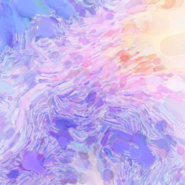 El yapımı sürreal soyut desenli suluboya. Modern sanatsal resim. 2D çizim. Arkaplan boyası karışımı. Yaratıcı duvar sanatı. Çağdaş sanat.