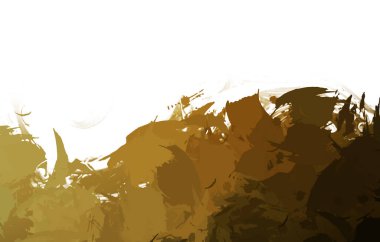 Taranmış Boyalı Soyut Arkaplan. Vahşi kaotik fırça darbeleri. Boya darbeleri. 2D İllüstrasyon. Fırça darbeli resim. 