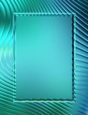 Soyut çerçeveli arkaplan. Renkli, canlı, dalgalı bir duvar kağıdı. Merkezi çerçeveli yaratıcı grafik 2d çizim. Dinamik şekilli modaya uygun sıvı örtüsü.