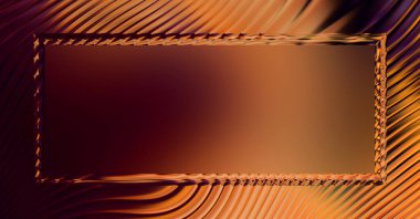 Soyut çerçeveli arkaplan. Renkli, canlı, dalgalı bir duvar kağıdı. Merkezi çerçeveli yaratıcı grafik 2d çizim. Dinamik şekilli modaya uygun sıvı örtüsü.