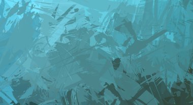 Fırça darbesi ile boyanmış. Sanatsal canlılık ve renkli duvar kâğıdı. Kaotik resim. Taranmış Boyalı Soyut Arkaplan. 