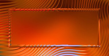 Soyut çerçeveli arkaplan. Renkli, canlı, dalgalı bir duvar kağıdı. Merkezi çerçeveli yaratıcı grafik 2d çizim. Dinamik şekilli modaya uygun sıvı örtüsü.