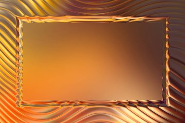 Soyut çerçeveli arkaplan. Renkli, canlı, dalgalı bir duvar kağıdı. Merkezi çerçeveli yaratıcı grafik 2d çizim. Dinamik şekilli modaya uygun sıvı örtüsü.