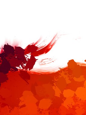 Taranmış Boyalı Soyut Arkaplan. Vahşi kaotik fırça darbeleri. Boya darbeleri. 2D İllüstrasyon. Fırça darbeli resim. 