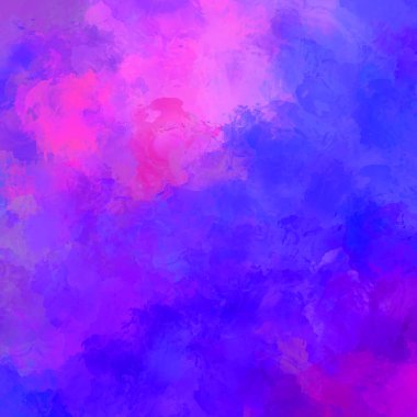 Canlı fırça darbeleriyle boyanmış. Renkli desenli resim. Fırçalanmış duvar kağıdını boya.