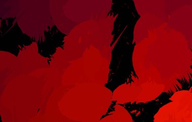 Vahşi fırça darbeleriyle yaratıcı soyut resim. Artistik fırça darbeleriyle donatılmış. Renkli ve canlı bir tasvir. Boyalı sanat.