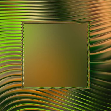 Soyut çerçeveli arkaplan. Renkli, canlı, dalgalı bir duvar kağıdı. Merkezi çerçeveli yaratıcı grafik 2d çizim. Dinamik şekilli modaya uygun sıvı örtüsü.