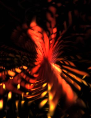 Işık parçacık izleri. Parlayan parçacıkları ve çizgileri olan ışık patlaması yıldızı. Güzel hareketli soyut ışın arkaplanı.