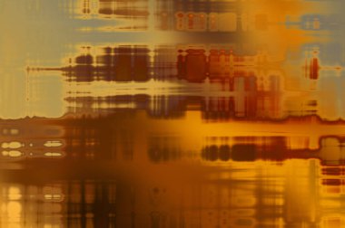 Soyut arkaplan. Yaşlanmış grunge dokusunda geometrik elementler. Farklı renk desenli grafiksel illüstrasyon.