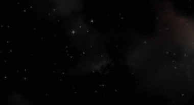 Galaksi uzayındaki yıldız alanı renkli nebula ile. Uzayın derinliklerinin bilim kurgu geçmişi. Ruhsal duvar kağıdı.