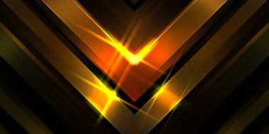 Soyut parlayan geometrik ışıklar arka planda. Fraktal simetrik grafik çizimi. Parıldayan ve parıldayan çubukları kesiştir.