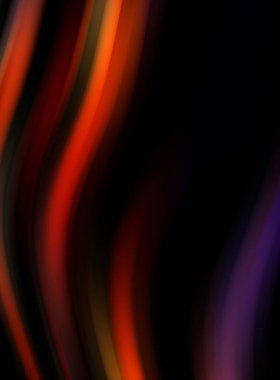 Siyah arka planda renkli düz çizgiler. Sıvı ve sıvı renkli dalgalar karanlıkta akıyor. Duvar kağıdı, afiş, arkaplan, kart, kitap, kapak, poster, afiş, broşür