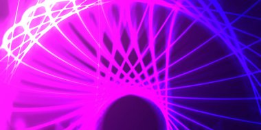 Işık dalgalarının neon renkli soyut tasarımı. Dijital arka plan ve neon ışığı parlama efekti. Parlak ışınlar duvar kağıdı.