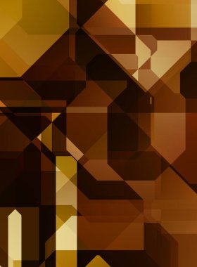 Renkli ve canlı geometrik şekiller katmanları var. Bir teknoloji planının dijital illüstrasyonu. Gelecekçi tasarım şablonu.