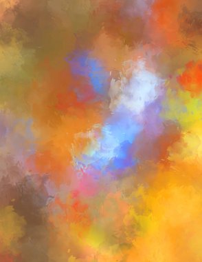 Renkli fırça darbelerinin soyut arkaplanı. fırçalanmış canlı duvar kağıdı. resmedilmiş sanat eseri. Eşsiz ve yaratıcı illüstrasyon.