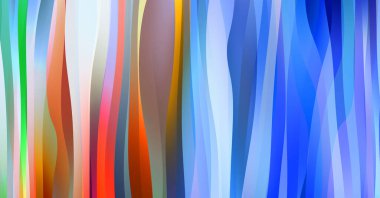 Soyut arkaplan. Renkli dalgalı tasarım duvar kağıdı. yaratıcı grafik 2D çizim. Dinamik şekilli modaya uygun sıvı örtüsü.