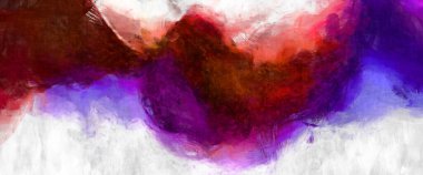 Soyut arkaplanda pürüzlü fırça darbeleri. Fırça boyası. Renkli boya darbeleri. Eşsiz duvar sanatı. Tuvaldeki modern sanat. Renkli çağdaş sanat eserleri. 