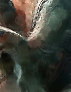 Modern sanat. Renkli çağdaş sanat eserleri. Renkli boya darbeleri. Soyut arkaplanda fırça darbeleri. fırça boyası.