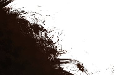 Duvar sanatı Eşsiz ve yaratıcı illüstrasyon. Fırça darbesi ile boyanmış. Renkli fırça darbelerinin soyut arkaplanı. Fırçalanmış canlı duvar kâğıdı. Boyalı sanatsal yaratım.