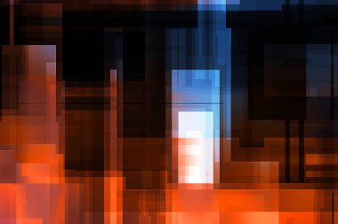 Fütürist soyut geometrik duvar kağıdı. Geometrik renkli şekiller. Dikdörtgen şekilli arka plan. Bir teknolojinin dijital illüstrasyonuName.