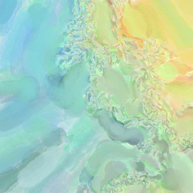 El yapımı sürreal soyut desenli suluboya. Modern sanatsal resim. 2D çizim. Arkaplan boyası karışımı. Yaratıcı duvar sanatı. Çağdaş sanat.