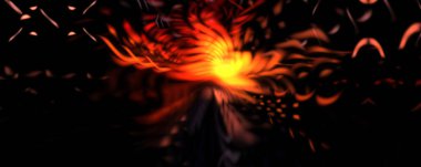 Işık parçacık izleri. Parlayan parçacıkları ve çizgileri olan ışık patlaması yıldızı. Güzel hareketli soyut ışın arkaplanı.