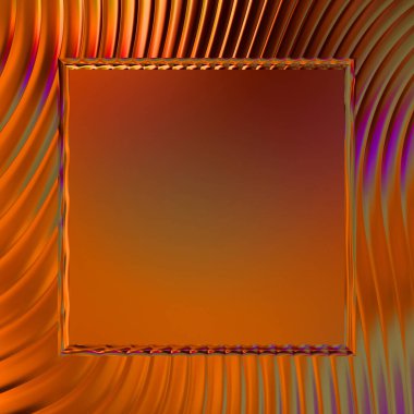 Soyut çerçeveli arkaplan. Renkli, canlı, dalgalı bir duvar kağıdı. Merkezi çerçeveli yaratıcı grafik 2d çizim. Dinamik şekilli modaya uygun sıvı örtüsü.