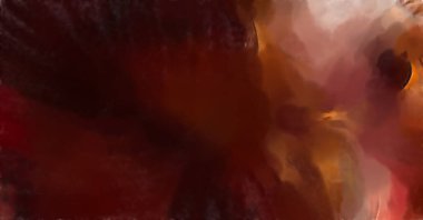 Soyut arkaplanda pürüzlü fırça darbeleri. Fırça boyası. Renkli boya darbeleri. Eşsiz duvar sanatı. Tuvaldeki modern sanat. Renkli çağdaş sanat eserleri. 