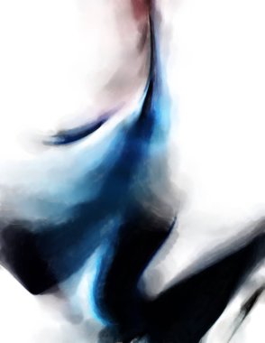 Modern sanat. Renkli çağdaş sanat eserleri. Renkli boya darbeleri. Soyut arkaplanda fırça darbeleri. fırça boyası.