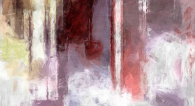 Soyut arkaplanda pürüzlü fırça darbeleri. Fırça boyası. Renkli boya darbeleri. Eşsiz duvar sanatı. Tuvaldeki modern sanat. Renkli çağdaş sanat eserleri. 