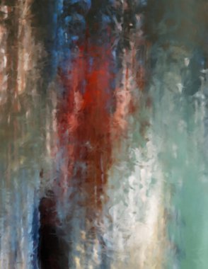 Modern sanat. Renkli çağdaş sanat eserleri. Renkli boya darbeleri. Soyut arkaplanda fırça darbeleri. Fırça boyası. Eşsiz duvar sanatı.