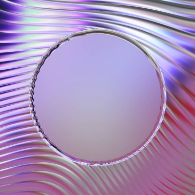 Soyut çerçeveli arkaplan. Renkli, canlı, dalgalı bir duvar kağıdı. Merkezi çerçeveli yaratıcı grafik 2d çizim. Dinamik şekilli modaya uygun sıvı örtüsü.