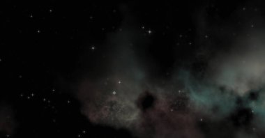 Galaksi uzayındaki yıldız alanı renkli nebula ile. Uzayın derinliklerinin bilim kurgu geçmişi. Ruhsal duvar kağıdı.