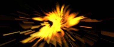 Işık parçacık izleri. Parlayan parçacıkları ve çizgileri olan ışık patlaması yıldızı. Güzel hareketli soyut ışın arkaplanı.