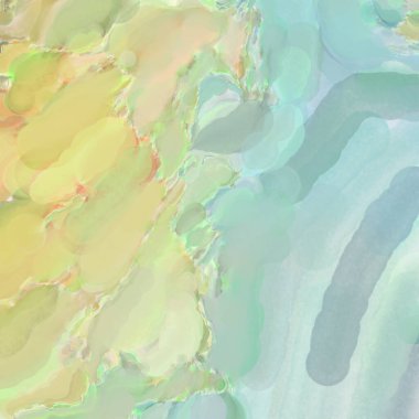 Çağdaş sanat. El işçiliğinin renkli dokusu. Modern resim. Yüzeyde suluboya vuruşlar. Sanatsal arkaplan resmi. Tablo üzerinde soyut resim. Fırça darbeleri. 