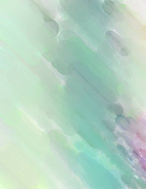 Pastel renklerde suluboya resim. Poster, duvar sanatı, afiş, kart, kitap kapağı ya da ambalaj için rahatlatıcı kompozisyonun yumuşak renkli çizimi. Modern fırça darbeleri resim.
