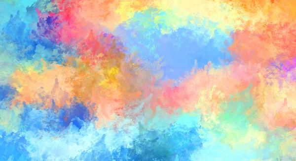 Abstract Background Colorful Brush Strokes Brushed Vibrant Wallpaper Painted Artistic — Stock Photo, Image