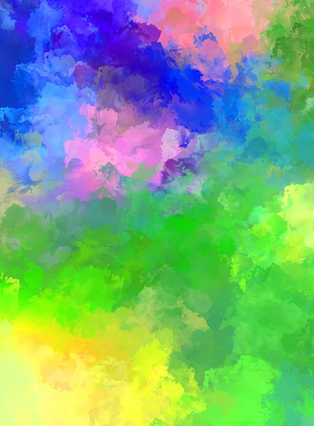 Gemalte Komposition Mit Lebendigen Pinselstrichen Strukturierte Farbenfrohe Malerei Farbe Gebürstete — Stockfoto
