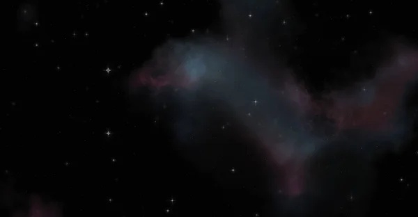 Galaksi Uzayındaki Yıldız Alanı Renkli Nebula Ile Uzayın Derinliklerinin Bilim — Stok fotoğraf