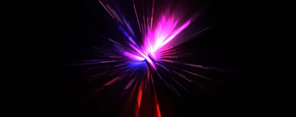 Une Fusée Éclairante Futuriste Étoile Explosion Lumineuse Avec Des Particules — Photo