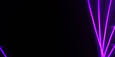 Işık dalgalarının neon renkli soyut tasarımı. Dijital arka plan ve neon ışığı parlama efekti. Parlak ışınlar duvar kağıdı.