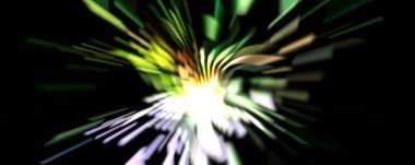 Işık parçacık izleri. Parlayan parçacıkları ve çizgileri olan ışık patlaması yıldızı. Güzel hareketli soyut ışın arkaplanı.