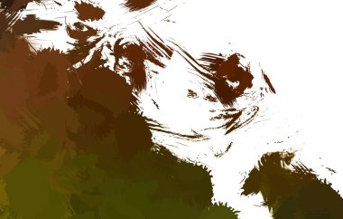 Duvar sanatı Eşsiz ve yaratıcı illüstrasyon. Fırça darbesi ile boyanmış. Renkli fırça darbelerinin soyut arkaplanı. Fırçalanmış canlı duvar kâğıdı. Boyalı sanatsal yaratım.