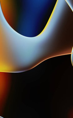 Soyut arkaplan. Değişken renk değişim dalgaları, dinamik hareketlerle. Işık dalgalarının neon renkli soyut tasarımı. Duvar kağıdı, afiş, arkaplan, kart, kitap illüstrasyonu, web sitesi.