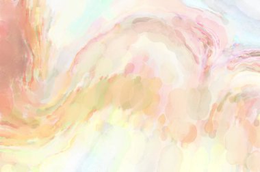 Modern fırça darbeleri. Pastel renklerde suluboya resim. Poster, duvar sanatı, afiş, kart, kitap kapağı veya ambalaj için sakinleştirici kompozisyonun yumuşak renkli çizimi. 