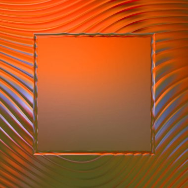 Soyut çerçeveli arkaplan. Renkli, canlı, dalgalı bir duvar kağıdı. Merkezi çerçeveli yaratıcı grafik 2d çizim. Dinamik şekilli modaya uygun sıvı örtüsü.