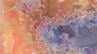 Pastel renklerde suluboya resim. Poster, duvar sanatı, afiş, kart, kitap kapağı ya da ambalaj için rahatlatıcı kompozisyonun yumuşak renkli çizimi. Modern fırça darbeleri resim.